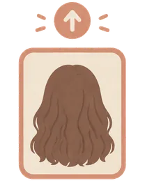 Illustrated example of a hairstyle reference image